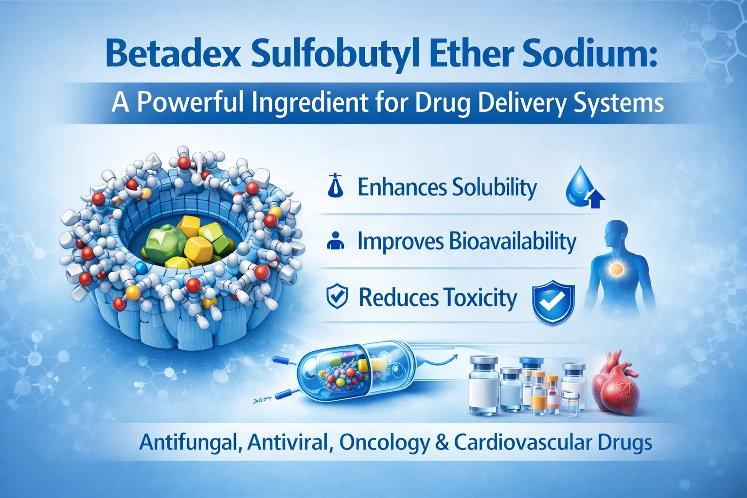 Betadex Sülfobütil Eter Sodyum: İlaç Dağıtım Sistemleri için Güçlü Bir İçerik