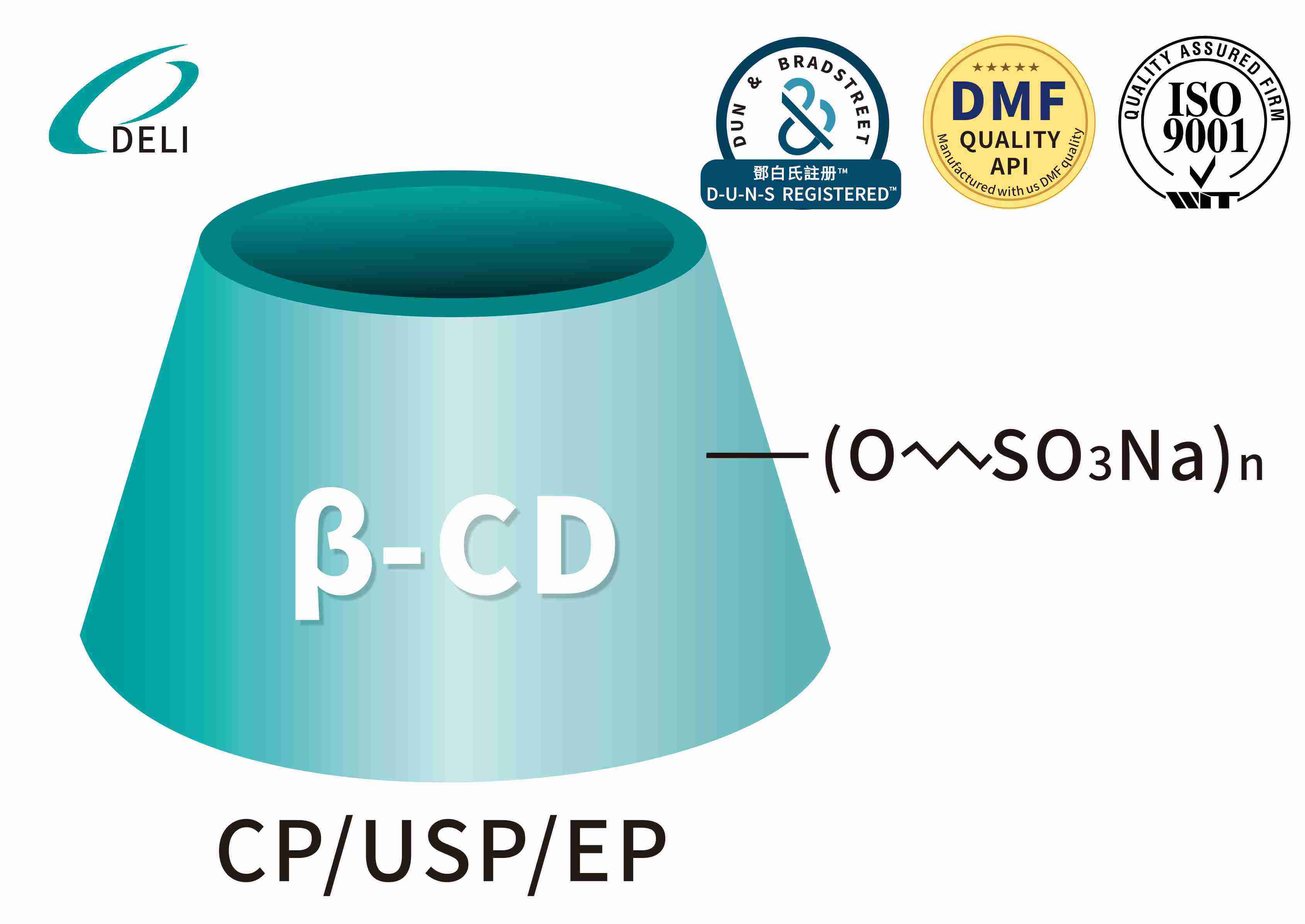 Sülfobütil Beta Siklodekstrin Sodyum CAS NO 182410-00-0